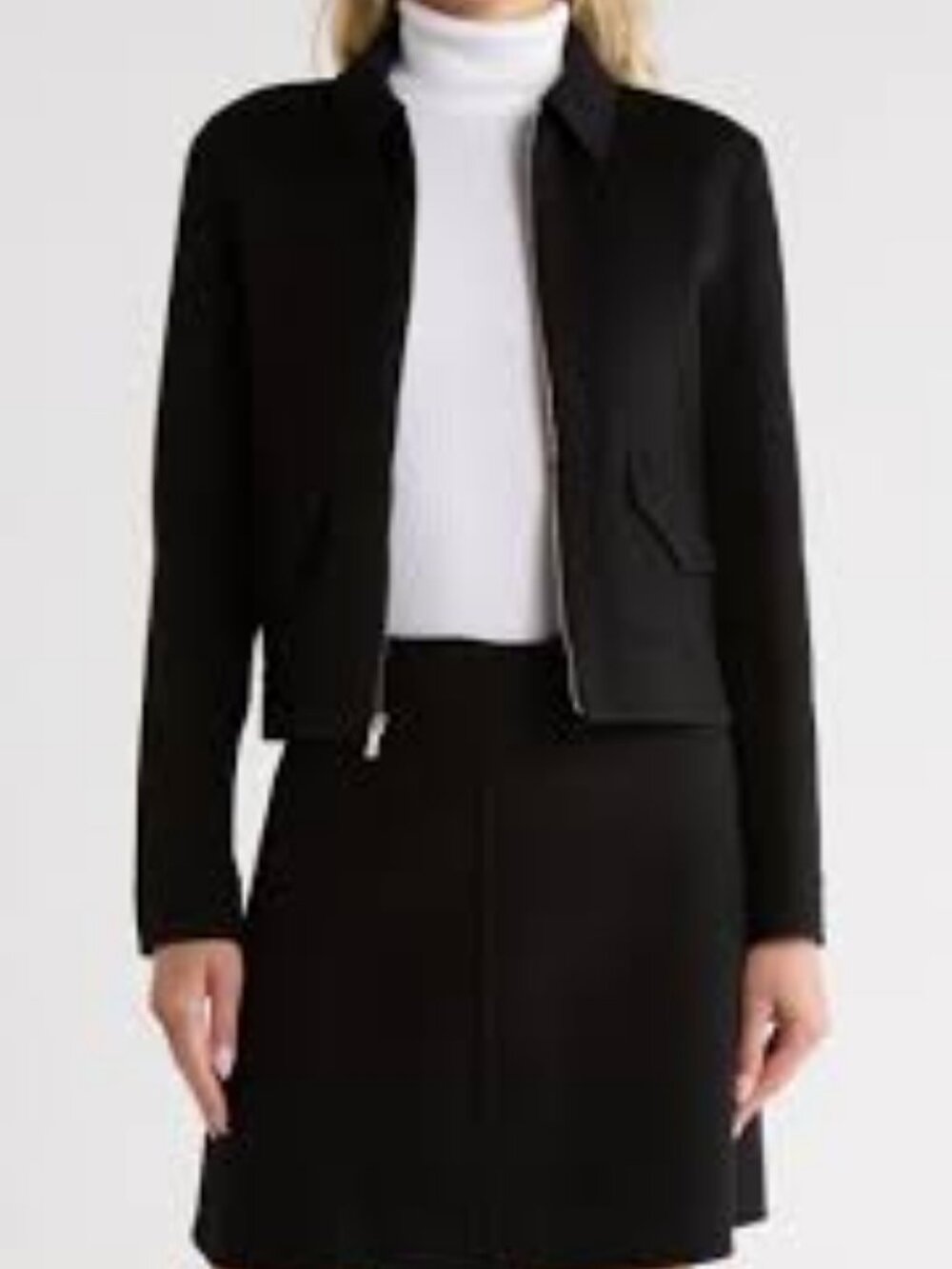 16 - NWT THEORY SHORT ZIP WOOL BLEND JACKET - Picture 1 of 3